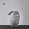 Vase en céramique raku #167 | Pièce unique faite main – Mimeiceramics