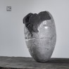 Vase en céramique raku #167 | Pièce unique faite main – Mimeiceramics