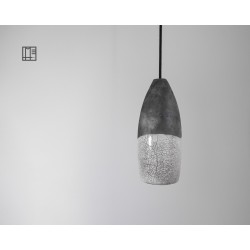 Suspension en céramique raku #171 | Lampe artisanale faite main – Mimeiceramics