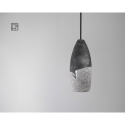 Suspension en céramique raku #171 | Lampe artisanale faite main – Mimeiceramics