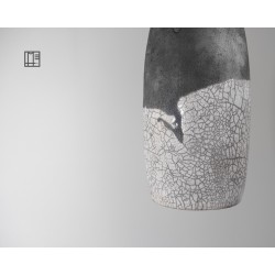 Suspension en céramique raku #171 | Lampe artisanale faite main – Mimeiceramics