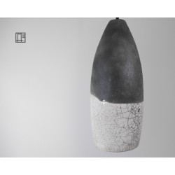Suspension en céramique raku #171 | Lampe artisanale faite main – Mimeiceramics