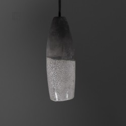 Suspension en céramique raku #175 | Lampe artisanale faite main – Mimeiceramics