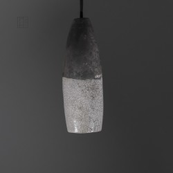 Suspension en céramique raku #175 | Lampe artisanale faite main – Mimeiceramics