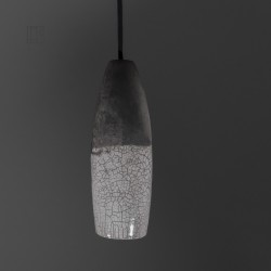 Suspension en céramique raku #175 | Lampe artisanale faite main – Mimeiceramics