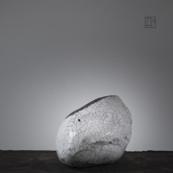 Vase en céramique raku #169 | Pièce unique faite main – Mimeiceramics