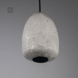 Suspension en céramique raku #173 | Lampe artisanale faite main – Mimeiceramics