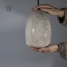 Suspension en céramique raku #173 | Lampe artisanale faite main – Mimeiceramics