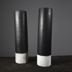 Paire de vases en céramique raku #182 – Mimeiceramics