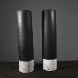 Paire de vases en céramique raku #182 – Mimeiceramics