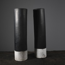 Paire de vases en céramique raku #182 – Mimeiceramics