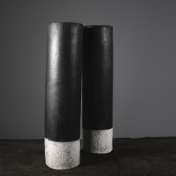 Paire de vases en céramique raku #182 – Mimeiceramics
