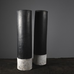 Paire de vases en céramique raku #182 – Mimeiceramics
