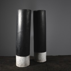 Paire de vases en céramique raku #182 – Mimeiceramics