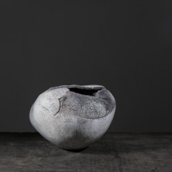 Vase en céramique raku #185 | Pièce unique faite main – mimeiceramics