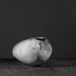 Vase en céramique raku #185 | Pièce unique faite main – mimeiceramics