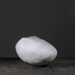Vase en céramique raku #185 | Pièce unique faite main – mimeiceramics