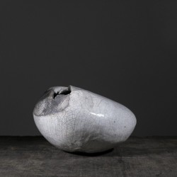Vase en céramique raku #185 | Pièce unique faite main – mimeiceramics