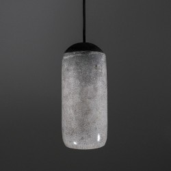 Suspension en céramique raku #180 | Lampe artisanale faite main – Mimeiceramics