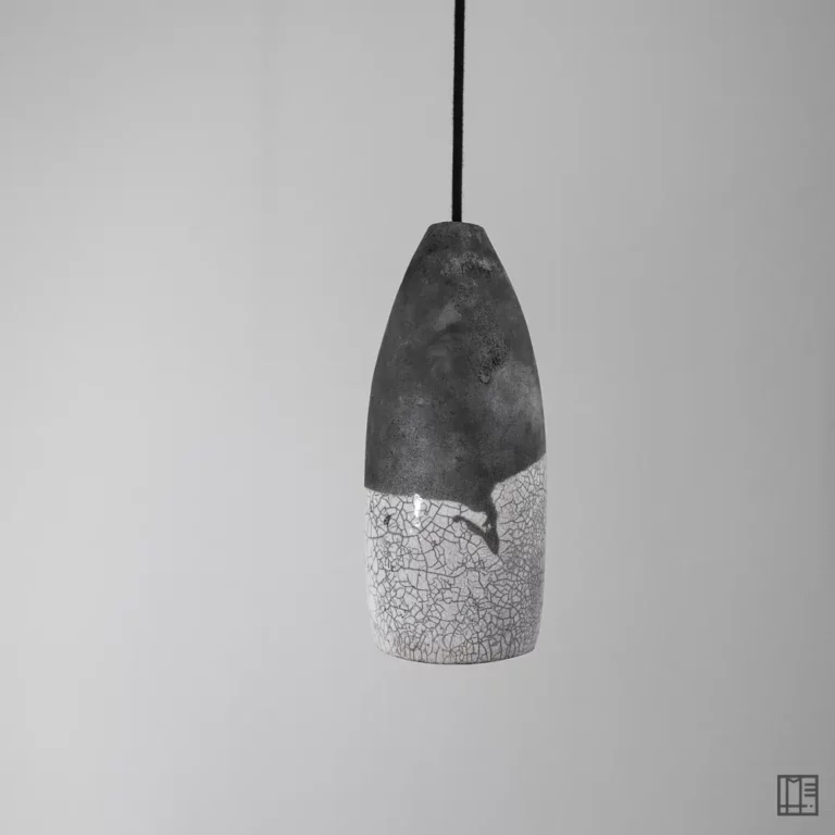 mimeiceramics-lampe suspension céramique raku #171